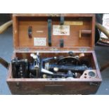 WOODEN CASED VINTAGE THEODOLITE BY E.