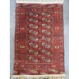 MIDDLE EASTERN FLOOR RUG APPROXIMATLEY 125 CM X 82 CM