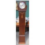 ART DECO STYLE OAK CASED GRANDMOTHER CLOCK