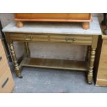 GILDED MARBLE TOPPED WASH STAND