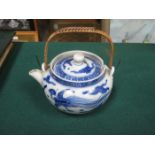 ORIENTAL BLUE AND WHITE TEAPOT (AT FAULT)