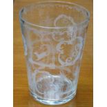 DECORATIVE ETCHED GLASS BUCKET,