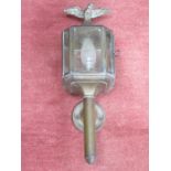 VINTAGE BRASS CARRIAGE LAMP WITH EAGLE TOP