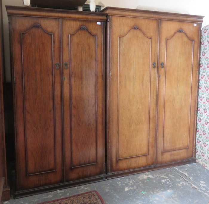 TWO MAHOGANY AUSTINSUITE DOUBLE WARDROBES