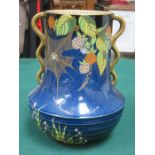 CARLTON WARE SPIDERS WEB PATTERN TWO HANDLED VASE (AT FAULT),