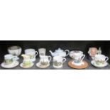 MIXED LOT OF VARIOUS SOUVENIR WARE AND ROYAL DOULTON SMALL CHARACTER JUG OF JOHN DOULTON