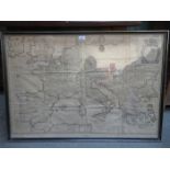 PETRUS BERTIUS 17th CENTURY FRAMED MAP OF EUROPE, CIRCA 1620,