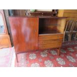 ROSEWOOD THREE DRAWER SIDE CABINET