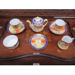 CZECHOSLOVAKIA GILDED EIGHT PIECE BREAKFAST SET