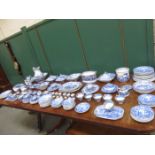 APPROXIMATELY 145 PIECES OF COPELAND SPODE ITALIAN BLUE AND WHITE DINNERWARE