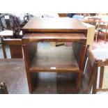 MODERN STAINED SOLID WOOD NEST OF TWO TABLES