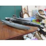 TWO HALF SCRATCH BUILT MODEL SUBMARINES