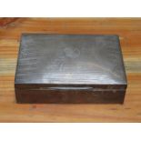 HALLMARKED SILVER CIGAR BOX,