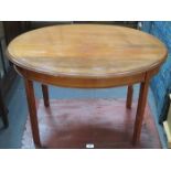 MAHOGANY INLAID OVAL COFFEE TABLE