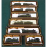 SEVEN MAINLINE BOXED STEAM LOCOMOTIVES,