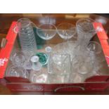 PARCEL OF VARIOUS COLOURED AND OTHER GLASSWARE,