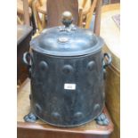 VINTAGE COAL SCUTTLE ON CLAW SUPPORTS