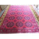 VINTAGE DECORATIVE RED FLOOR RUG,