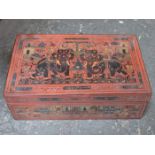 DECORATIVE LACQUERED INDIAN STORAGE BOX