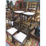 OAK DROP LEAF DINING TABLE AND FOUR CHAIRS