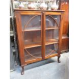 TWO DOOR ART DECO DISPLAY CABINET