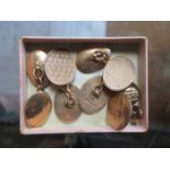 VARIOUS GOLD CUFFLINKS AND BUTTONS