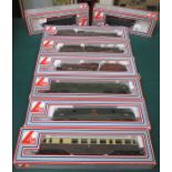 EIGHT VARIOUS BOXED OO GAUGE LIMA ENGINES, MOSTLY STEAM,