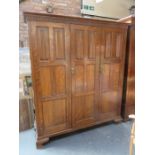 OAK PRIORY STYLE THREE DOOR WARDROBE