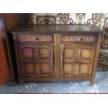 PRIORY STYLE OAK SIDEBOARD