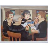 BERYL COOK, FRAMED LIMITED EDITION PENCIL SIGNED PRINT- BRIDGE PARTY,