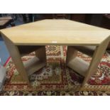 MODERN OAK COLOURED CORNER OFFICE DESK