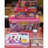 BOXED BARBIE TOYS INCLUDING TRAVEL TRAIN, SPEEDBOAT AND TOY STORE, ETC.