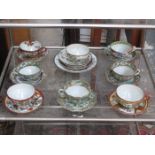 QUANTITY OF ORIENTAL CUPS AND SAUCERS,