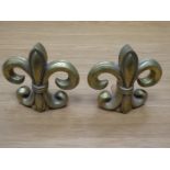 PAIR OF GILT METAL VICTORIAN STYLE BOOKENDS