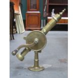 LATE 19th CENTURY 'ECLIPSE' LARGE BRASS BAR TOP CORKSCREW