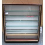 TWO MODERN GLASS WALL MOUNTING DISPLAY CABINETS