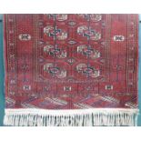 MIDDLE EASTERN FLOOR RUG APPROXIMATLEY 125 CM X 82 CM