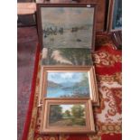 PARCEL OF VARIOUS OIL ON CANVASES
