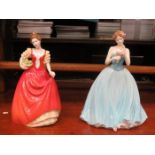 ROYAL DOULTON FIGURE - HELEN AND COALPORT FIGURE - DEAREST ROSE