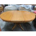 MODERN PINE EXTENDING DINING TABLE