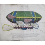 VICTORIAN UNFRAMED EXACT REPRESENTATION OF THE FIRST AERIAL SHIP - THE EAGLE