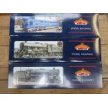 THREE MODERN BLUE BOX BACHMANN LOCOMOTIVES,