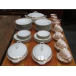 PARCEL OF LIMOGES GILDED DINNERWARE AND TUSCAN TEAWARE