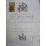 RARE 1876 PRE PASSPORT DOCUMENT RELATING TO AND SIGNED BY LORD DERBY OF LIVERPOOL ALSO PICTURE OF