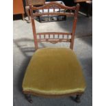 MAHOGANY LOW SEATED BEDROOM CHAIR
