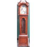 REPRODUCTION MAHOGANY CASED TEMPUS OMNIA GRANDMOTHER CLOCK