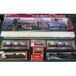 BOXED HORNBY MARKS & SPENCER TRAIN SET AND TWO OTHER LOCOMOTIVES PLUS GOODS WAGONS,