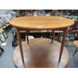 TEAK CIRCULAR DINING TABLE