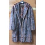 DARK BROWN FUR COAT AND STOLE