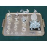 PARCEL OF VARIOUS DECORATIVE CRYSTAL ORNAMENTS